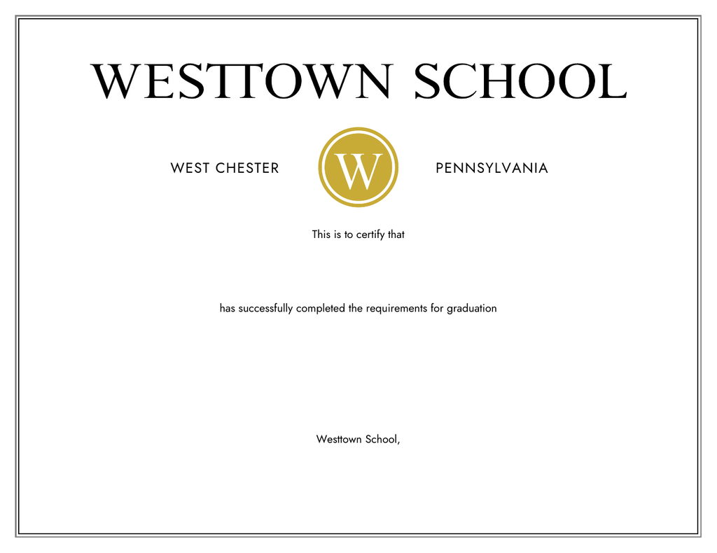 Certificate layout detail